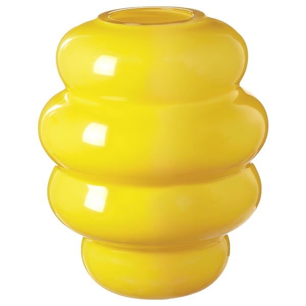 KÄLLARHALS Vase, jaune, 22 cm