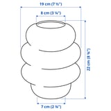 KÄLLARHALS Vase, jaune, 22 cm