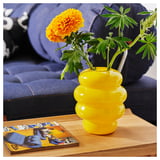 KÄLLARHALS Vase, jaune, 22 cm
