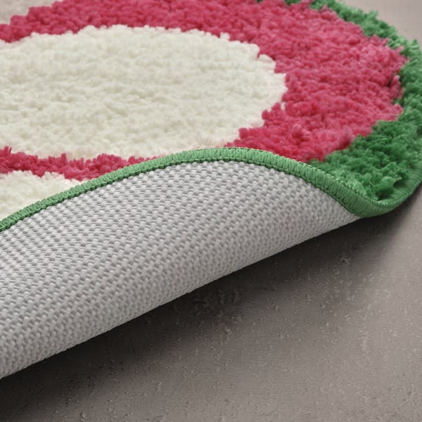 KÄRRKNIPPROT Tapis de bain, motif floral/multicolore rose vif, 65 cm