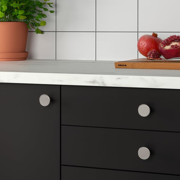KALERUM Bouton, couleur acier inox, 30 mm