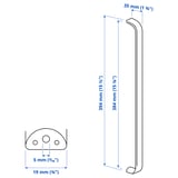 KALERUM Poignée, couleur acier inox, 394 mm