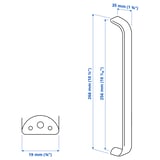 KALERUM Poignée, couleur acier inox, 266 mm