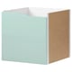 Option : KALLAX Bloc porte, en forme de vague/turquoise pâle, 33x33 cm