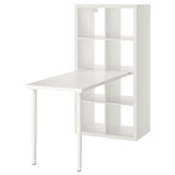 KALLAX / LINNMON Combinaison bureau, blanc, 77x139x147 cm