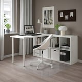 KALLAX / LINNMON Combinaison bureau, blanc, 77x139x147 cm