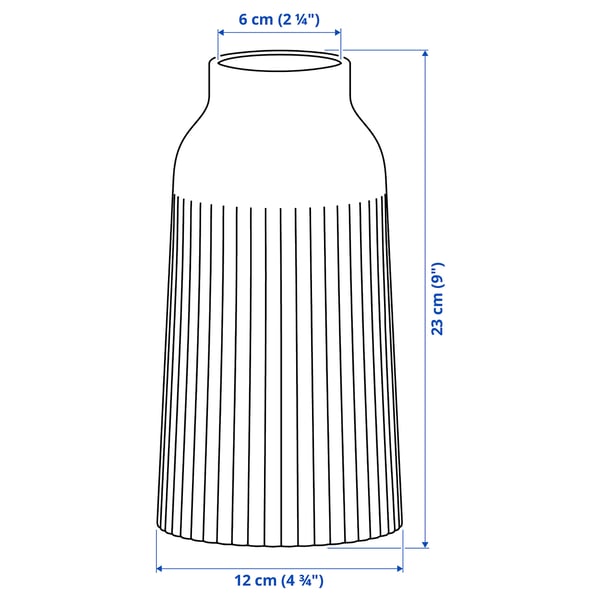 KAPKASTANJ Vase, blanc cassé, 23 cm