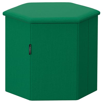 KJUGE Pouf avec rangement, Vissle vert profond