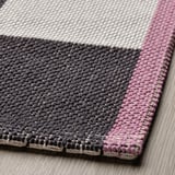 KLASSRUM Tapis tissé à plat, blanc/noir, 133x195 cm