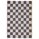 KLASSRUM Tapis tissé à plat, blanc/noir, 133x195 cm