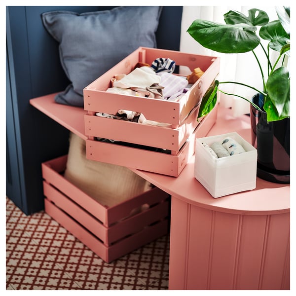 KNAGGLIG Boîte, pin, 46x31x25 cm