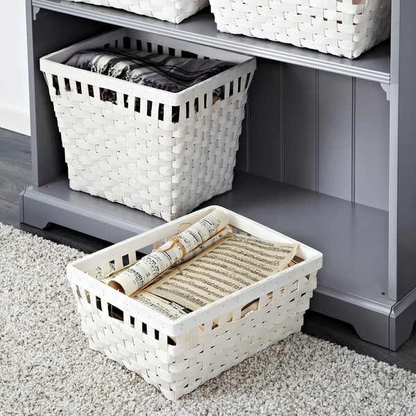 KNARRA Panier, blanc, 38x29x16 cm