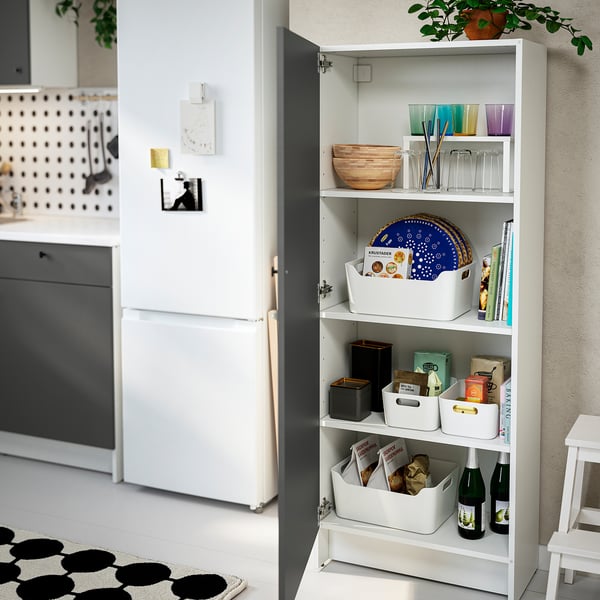 KNOXHULT Colonne avec porte, gris foncé, 60x31x153 cm