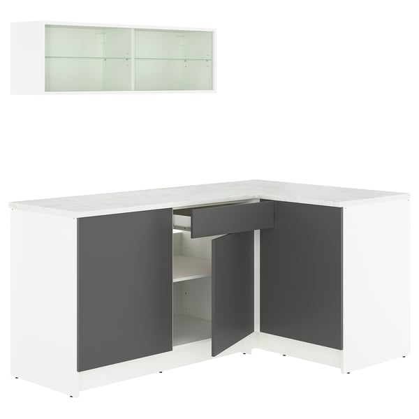 KNOXHULT Cuisine d'angle, gris foncé