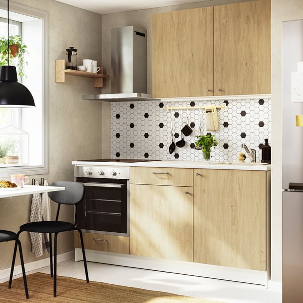 KNOXHULT Cuisine, motif chêne, 180x61x220 cm