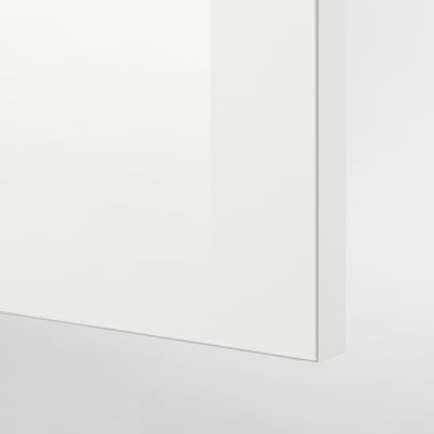 KNOXHULT Élément mural avec porte, brillant blanc, 40x75 cm