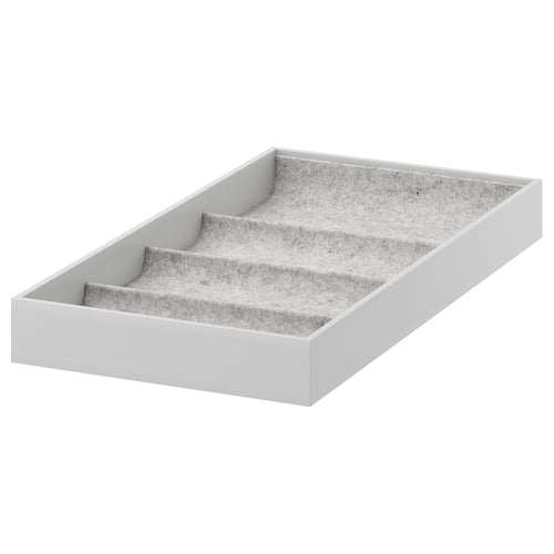 KOMPLEMENT Accessoire 4 compartiments, gris clair, 25x53x5 cm