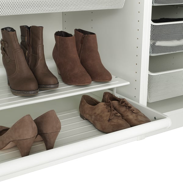KOMPLEMENT Étagère à chaussures coulissante, blanc, 100x58 cm