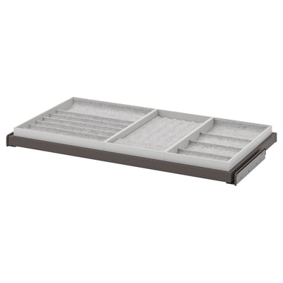 KOMPLEMENT Plateau coulissant av accessoire, gris foncé/gris clair, 100x58 cm