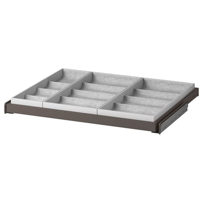 KOMPLEMENT Plateau coulissant av accessoire, gris foncé/gris clair, 75x58 cm