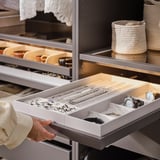 KOMPLEMENT Plateau coulissant av accessoire, gris foncé/gris clair, 50x58 cm