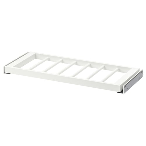 KOMPLEMENT Porte-pantalons coulissant, blanc, 75x35 cm