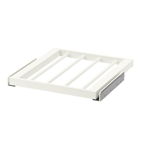KOMPLEMENT Porte-pantalons coulissant, blanc, 50x58 cm