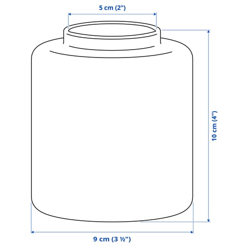 KONSTFULL Vase, verre givré/vert, 10 cm