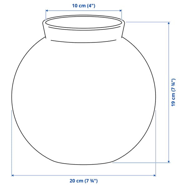 KONSTFULL Vase, vert, 19 cm
