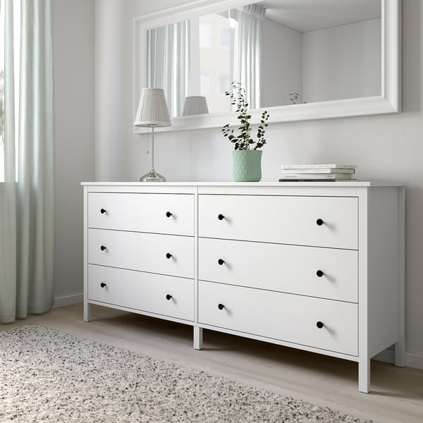 KOPPANG Commode 6 tiroirs, blanc, 172x83 cm