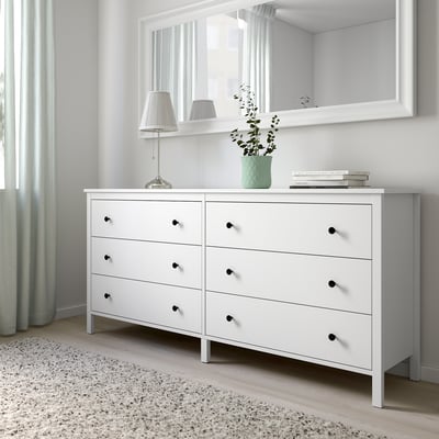 KOPPANG Commode 6 tiroirs, blanc, 172x83 cm