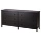 Option : KOPPANG Commode 6 tiroirs, brun noir, 172x83 cm