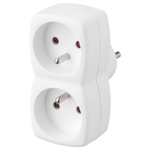 KOPPLA Multiprise, 2 prises, blanc