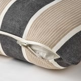 KORALLBUSKE Housse de coussin, anthracite beige/motif rayé, 50x50 cm