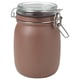 KORKEN Bocal avec couvercle, brun-rouge, 1 l