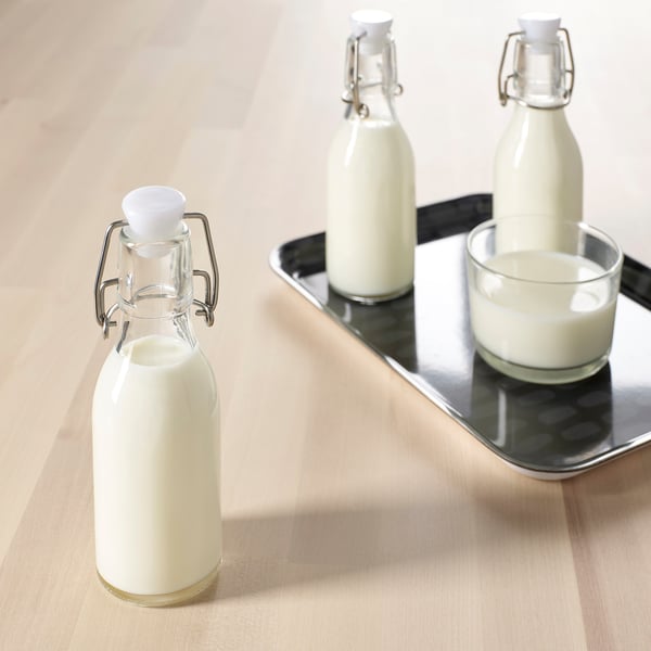 KORKEN Bouteille avec bouchon, verre transparent, 15 cl