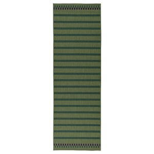 KORSNING tapis tissé à plat, int/extérieur, vert violet/rayé, 80x250 cm