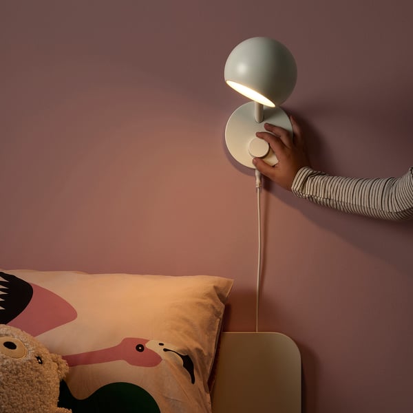 KORVSNÖRE Applique à LED, intensité lumineuse réglable/blanc