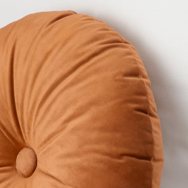 KRANSBORRE Coussin, brun doré, 40 cm