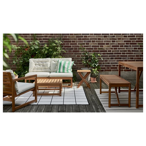 KUDDARNA Coussin d'assise, extérieur, beige, 62x62 cm