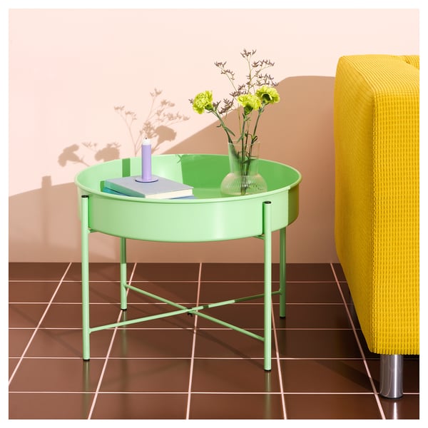 KULTURSKOG Piédestal, vert clair, 58 cm