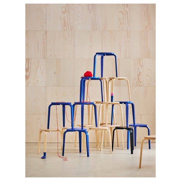 KYRRE Tabouret, bleu vif