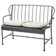 LÄCKÖ Canapé 2 places, extérieur, gris/Kuddarna beige-gris clair