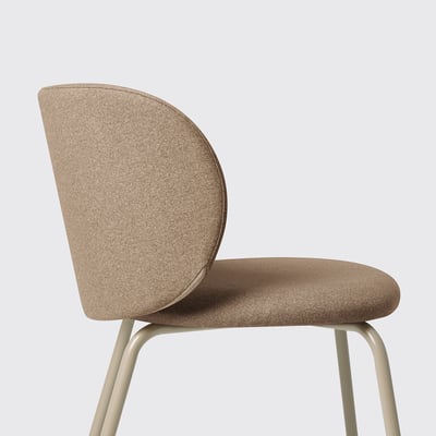 LÄNGDHOPP / KRYLBO Bureau et chaise, blanc/beige foncé