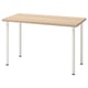 LAGKAPTEN / ADILS Bureau, effet chêne blanchi/blanc, 120x60 cm