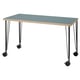 LAGKAPTEN / KRILLE Bureau, gris turquoise/noir, 120x60 cm
