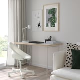 LAGKAPTEN / SPÄND Bureau, blanc/anthracite, 120x60 cm