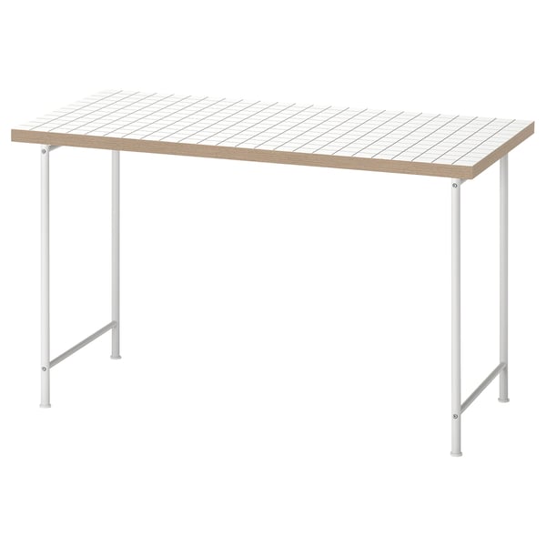 LAGKAPTEN / SPÄND Bureau, blanc/anthracite, 120x60 cm