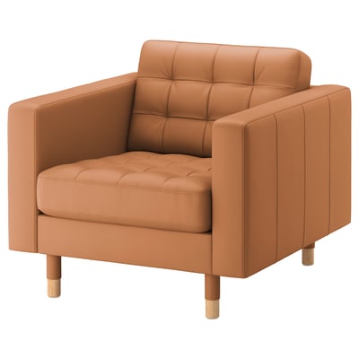 LANDSKRONA Fauteuil, Grann/Bomstad brun doré/bois