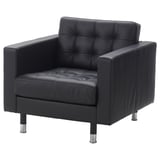 LANDSKRONA Fauteuil, Grann/Bomstad noir/métal